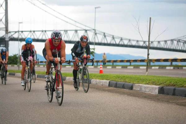 Florianopolis Santa Catarina Brasil Maio Competições Não Identificadas Triatlo Ironman — Fotografia de Stock
