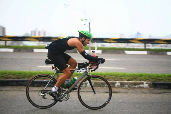 Florianopolis Santa Catarina Brazil Maj Oidentifierad Tävlande Tävlingar Ironman Triathlon — Stockfoto