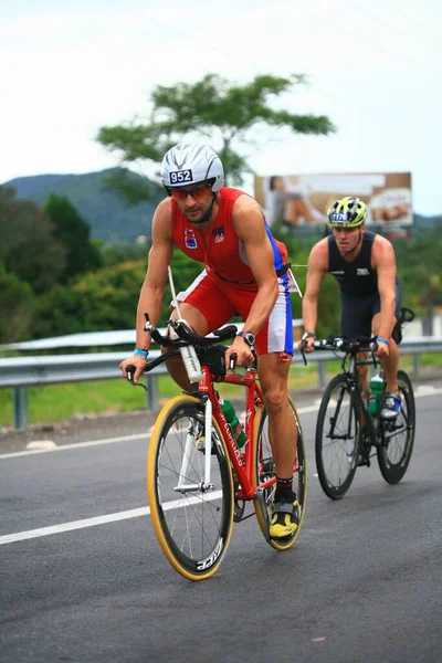 Florianopolis Santa Catarina Brazil Května 2009 Neznámé Závody Závodníků Triatlonu — Stock fotografie