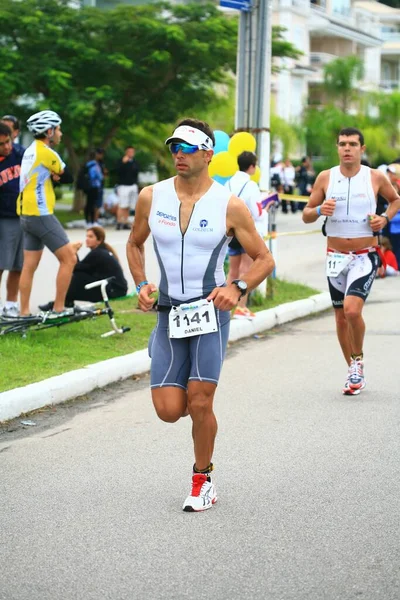 Florianopolis Santa Catarina Brazil May Uidentifisert Konkurrent Ironman Triathlon Konkurransen – stockfoto