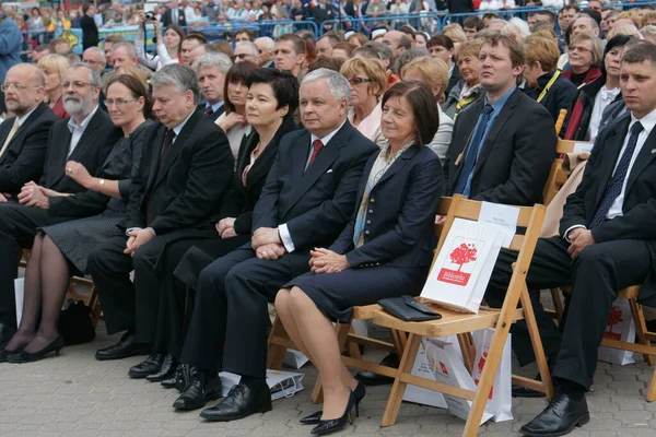 Warszaw Polsko Června 2009 Prezident Polska Lech Kaczynski — Stock fotografie