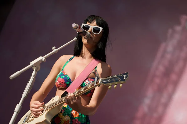 Sensación Pop Americana Katy Perry Actuando Nibe Festival 2009 — Foto de Stock