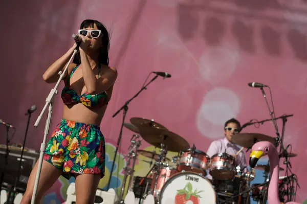 Sensación Pop Americana Katy Perry Actuando Nibe Festival 2009 — Foto de Stock