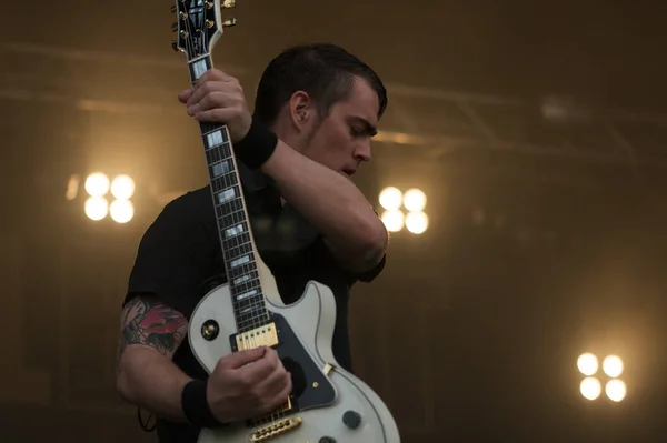 Volbeat Homme Chante Joue Guitare — Photo