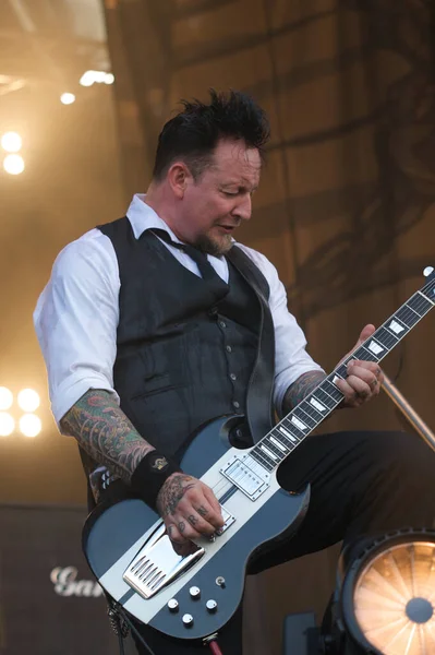 Volbeat Homme Chante Joue Guitare — Photo