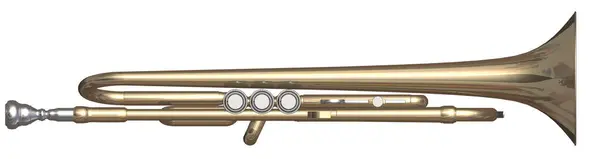 Trumpet White Colorful Illustration — Stock Photo, Image