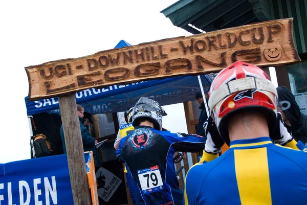 Uci Downhill Worldcup Leogang Áustria — Fotografia de Stock