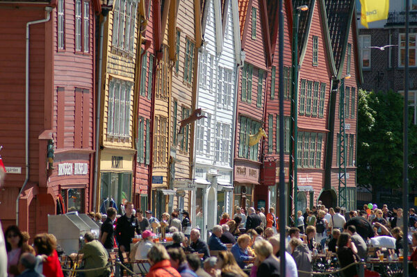 Beautiful view of Bergen city, Norway          