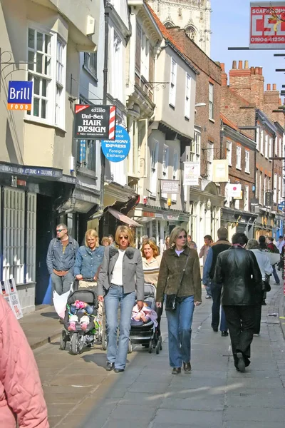 Compradores Turistas York Inglaterra — Foto de Stock