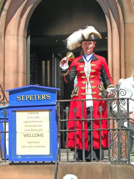 Town Crier Chester England — Stock Photo, Image