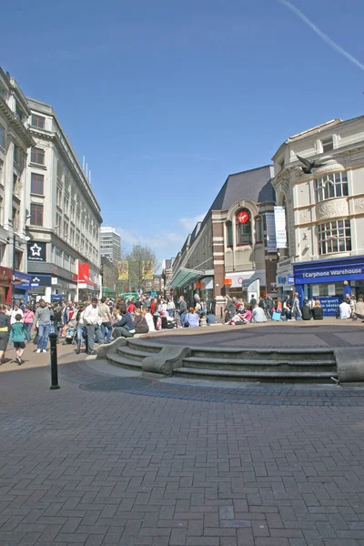 Shopping Street Liverpool Storbritannien — Stockfoto