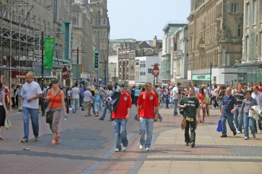 Liverpool 'da turistler ve müşteriler