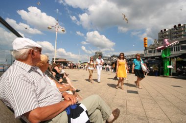 Scheveningen Boulevard in sunny day