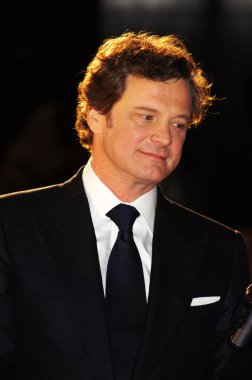 Colin Firth 21 Ekim 2010 'da Londra' da King 's Speech' in galasında