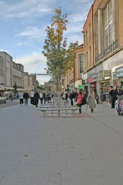 Einkaufsmöglichkeiten Stadtzentrum Von Exeter — Stockfoto