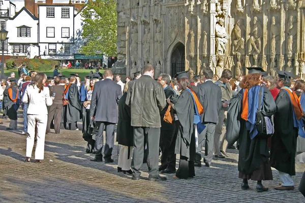 Cérémonie Remise Des Diplômes Extérieur Cathédrale Exeter — Photo