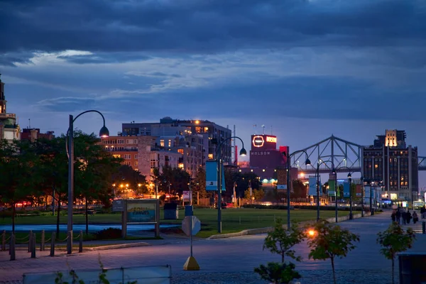 Stadtbild Von Montreal Kanada Bei Nacht — Stockfoto