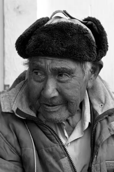 Eskimo adam yakın çekim görüntüsü