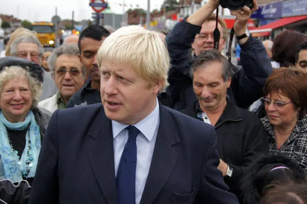 Alcalde Londres Boris Johnson Reapertura Rotonda Gants Hill Gants Hill — Foto de Stock