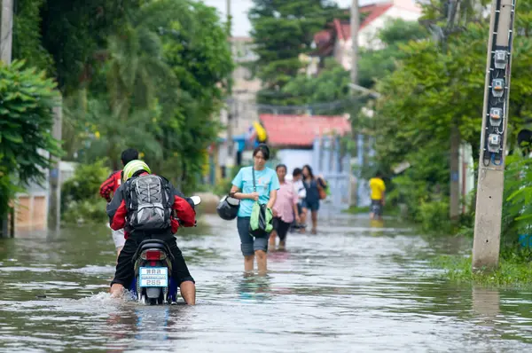 Monsoon Season Ayuttaya Thailand 2011 — Foto Stock