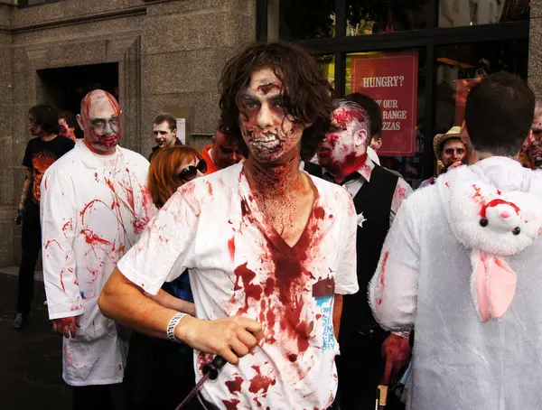 Zombie Walk Στο Κεντρικό Λονδίνο Οκτώβριο 2010 — Φωτογραφία Αρχείου