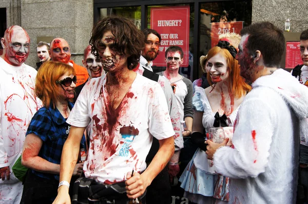 Zombie Walk Στο Κεντρικό Λονδίνο Οκτώβριο 2010 — Φωτογραφία Αρχείου