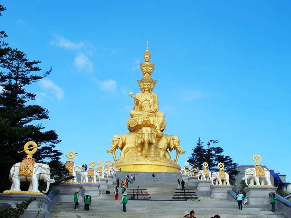 Золотой Будда Концепция Религиозной Темы — стоковое фото