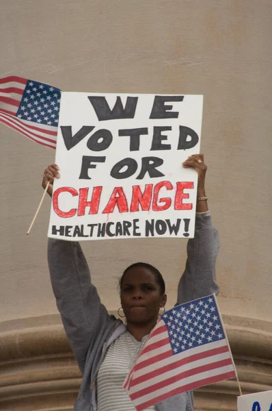 Day Time Shot Health Care Protestors — Stock Photo, Image