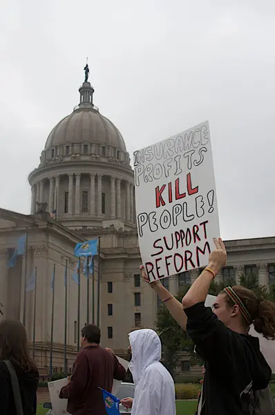 Demonstranten Gesundheitswesen Oklahoma City — Stockfoto