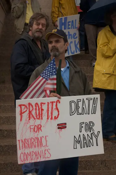 俄克拉荷马州市的医疗抗议者 — 图库照片