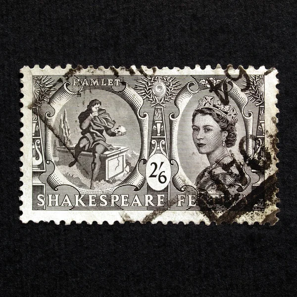 Shakespeare Festival Briefmarke Schwarz Weiß — Stockfoto