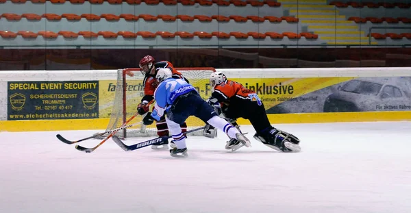 Joueurs Pendant Match Hockey Sur Glace Autriche — Photo