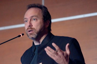 Jimmy Wales, co-founder of Wikipedia at the Webcom 2010 conference in Montreal.           