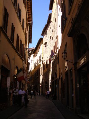 Floransa mimarisi manzaralı, tarihi İtalyan şehri 