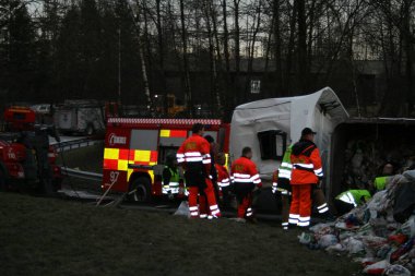 fire department and rescue truck