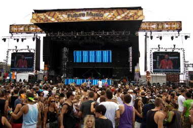Crowd having fun at Future Music Festival Brisbane 2011