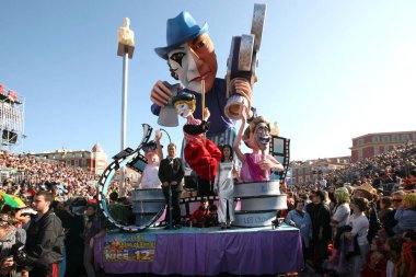 Main Parade In Nice By The Carnival On The Masena Place