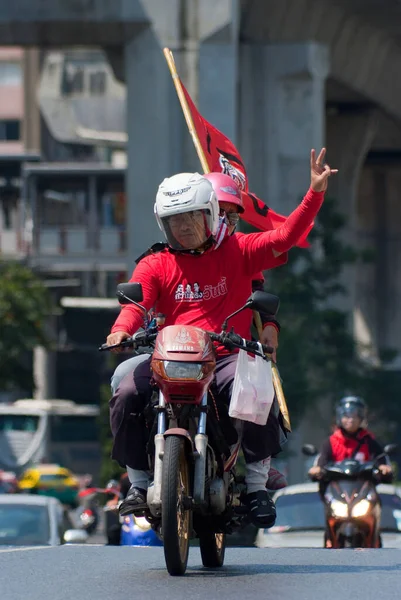 Camisa Vermelha Demonstrações Bangkok 2010 — Fotografia de Stock