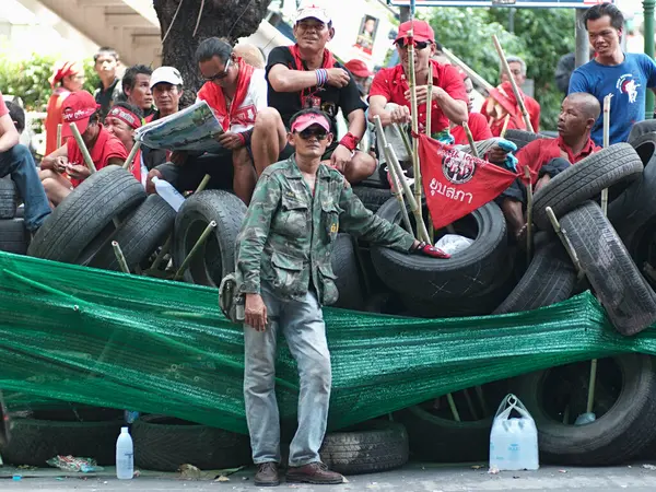 Rode Shirt Demonstraties Bangkok 2010 — Stockfoto