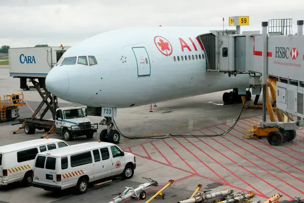Air Canada Airplane Airport — Stock Photo, Image