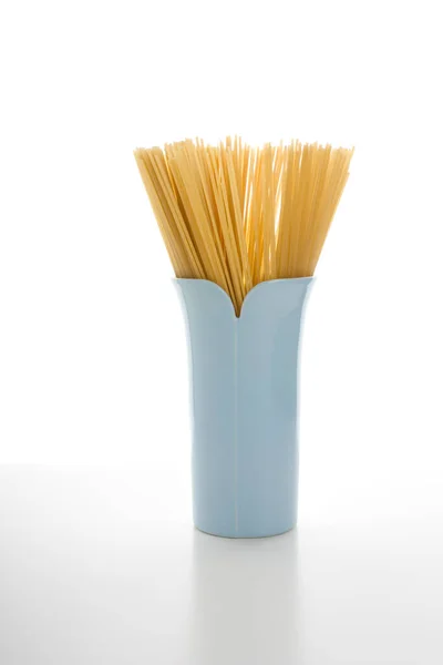 Spaghetti Blue Vase Close — Stock Photo, Image
