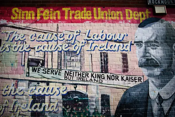 Political Mural Belfast Northern Ireland — Stock Photo, Image
