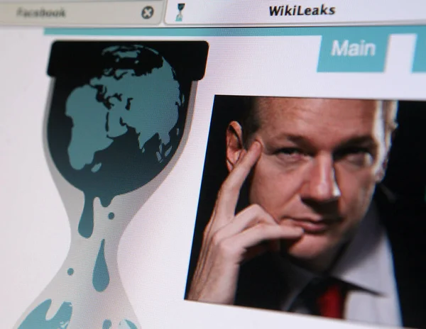 Bekijk Homepage Van Wikileaks — Stockfoto