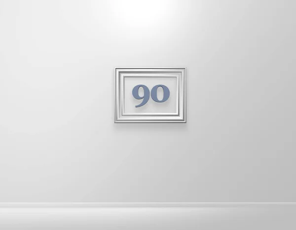 Ninety Number Wall — Stock Photo, Image