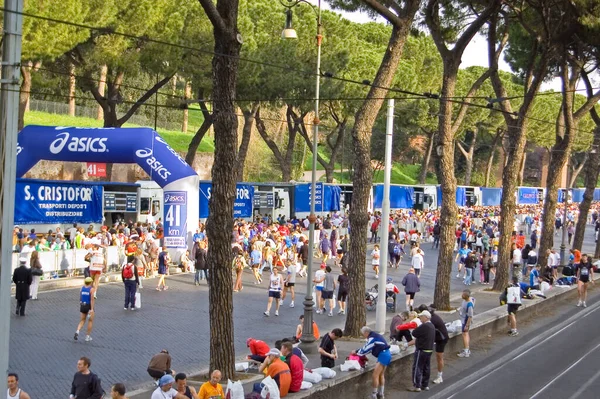 Vista Del Maratón Roma — Foto de Stock