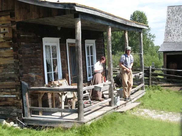Reenactment Rural Scene Quebec — Stockfoto