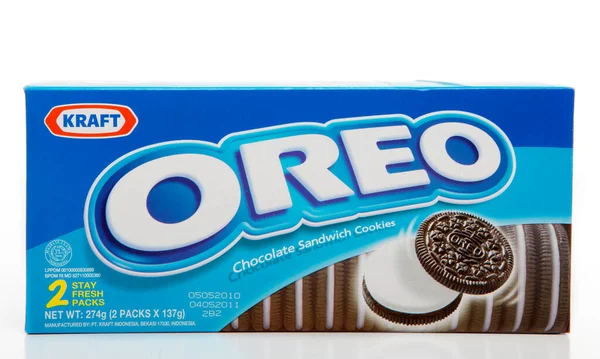 Oreo Chocolate Biscuits White Background — Stock Photo, Image
