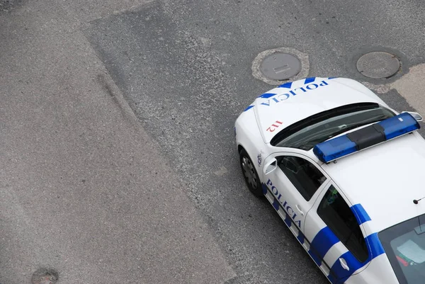 Полицейская Патрульная Машина Дороге — стоковое фото