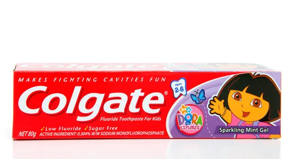 Colgate Children Toothpaste White Background — Stock Photo, Image