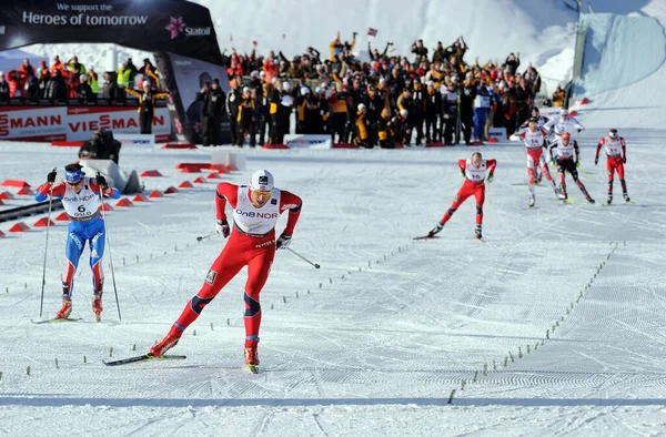Петтер Нортуг Чемпион Мира Лыжным Видам Спорта 2011 — стоковое фото